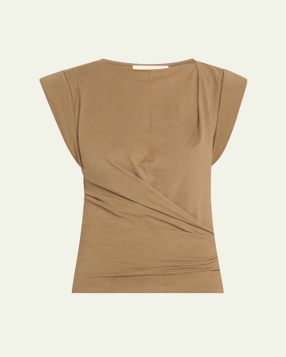 Maisan Draped Jersey T-Shirt